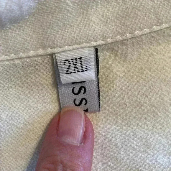 Misslook Off White Plus Sized 2XL 3/4 Sleeve Tunic Top. - Picture 8 of 10